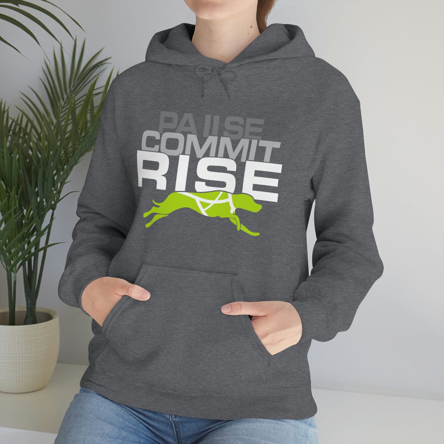 Pause Commit Rise Official Advanced Performance Canine Unisex Heavy Blend™ Hooded Sweatshirt