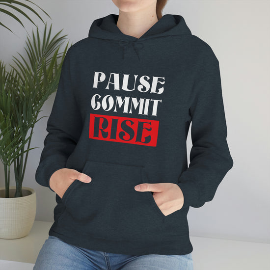 Pause Commit Rise Official Advanced Performance Unisex Heavy Blend™ Hooded Sweatshirt