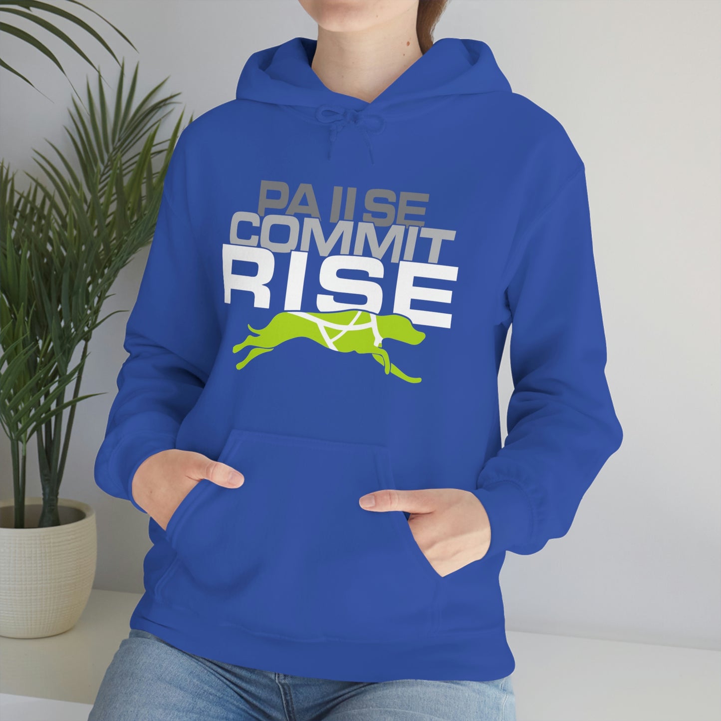 Pause Commit Rise Official Advanced Performance Canine Unisex Heavy Blend™ Hooded Sweatshirt