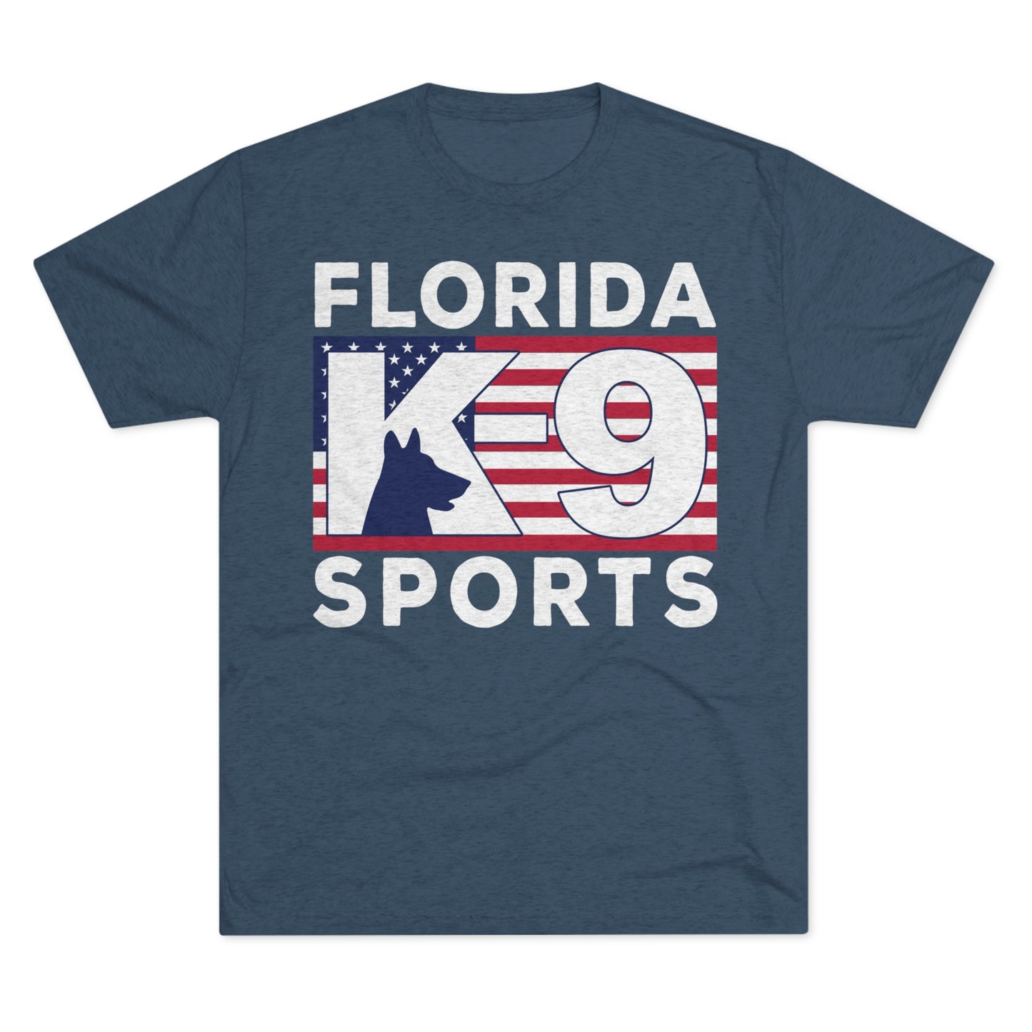 FL K9 Flag Full Front Tri-Blend Crew Tee