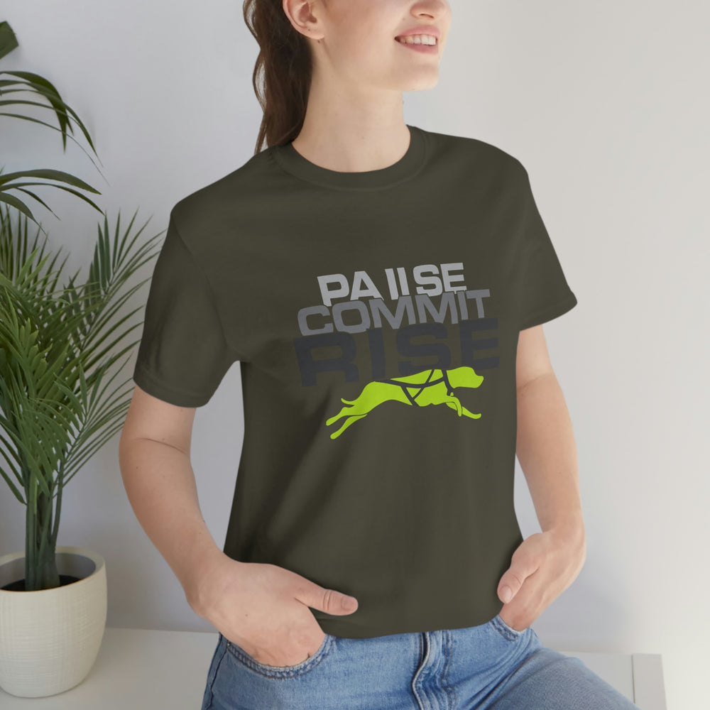 
                      
                        Pause Commit Rise Official Advanced Performance Canine Short Sleeve Tee
                      
                    