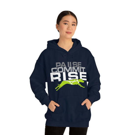 Pause Commit Rise Official Advanced Performance Canine Unisex Heavy Blend™ Hooded Sweatshirt