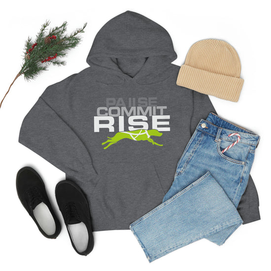 Pause Commit Rise Official Advanced Performance Canine Unisex Heavy Blend™ Hooded Sweatshirt