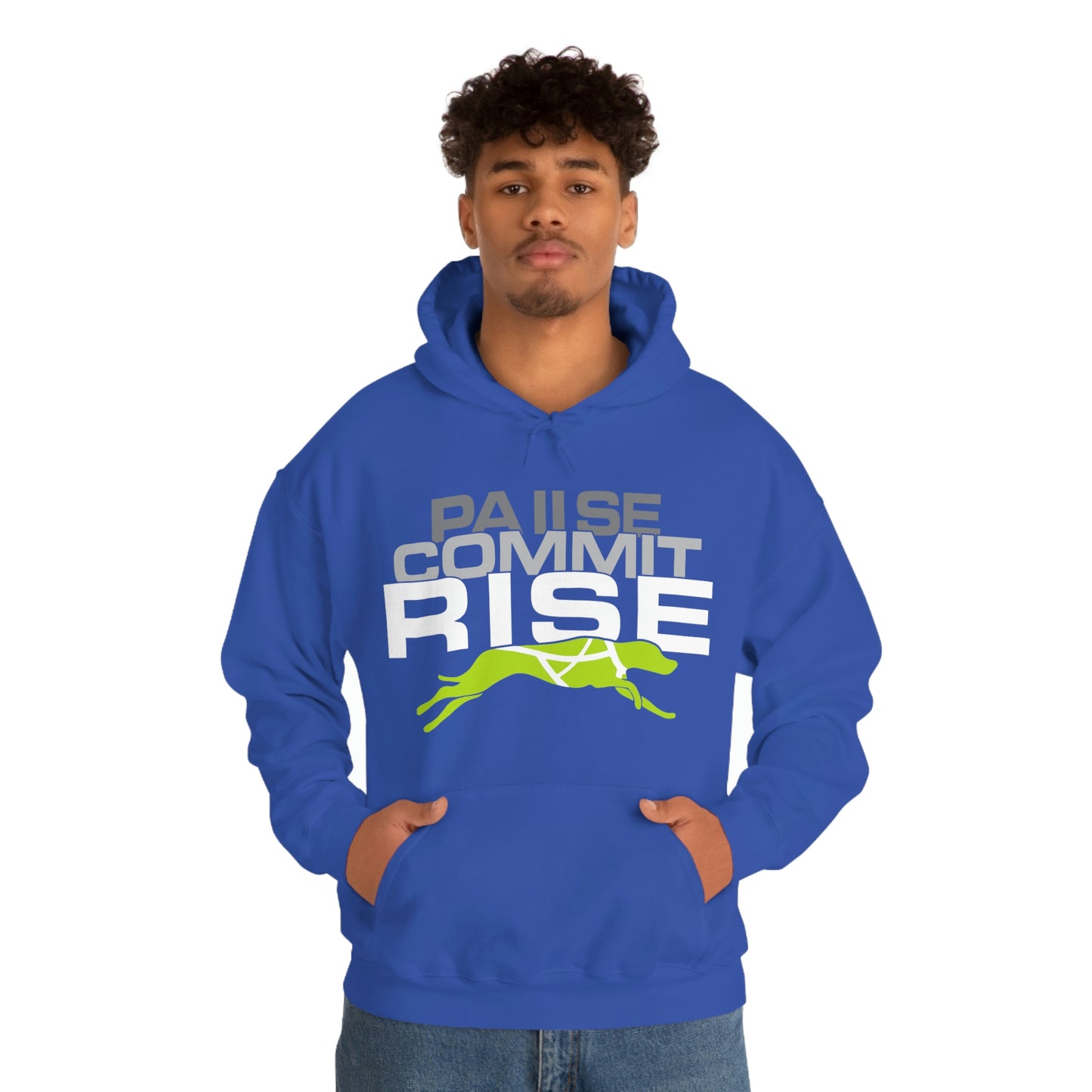 Pause Commit Rise Official Advanced Performance Canine Unisex Heavy Blend™ Hooded Sweatshirt